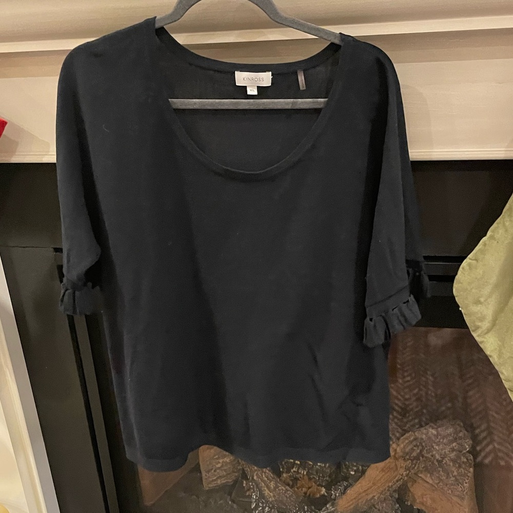 Kinross short-sleeve cotton sweater - XL